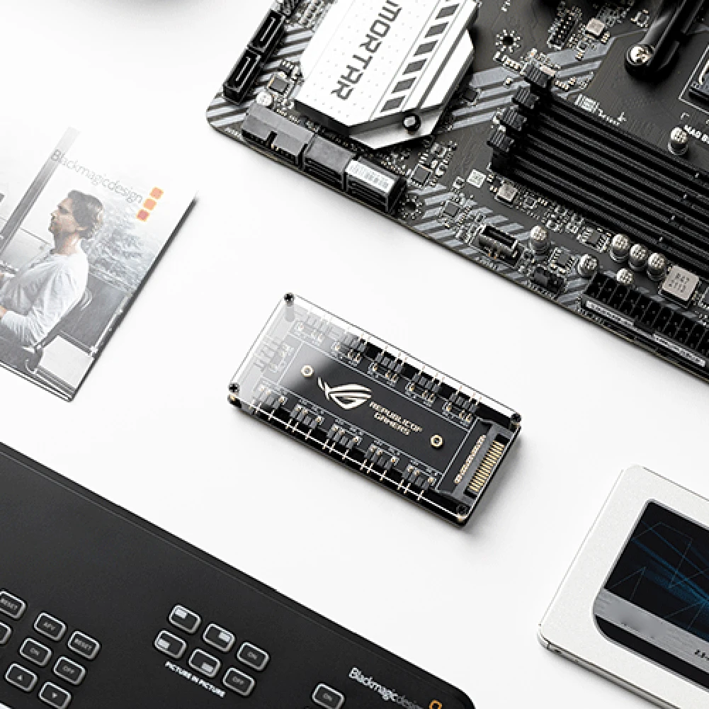 4-контактный RGB-разветвитель для кабеля SATA 5 В с лентой и удлинителем |