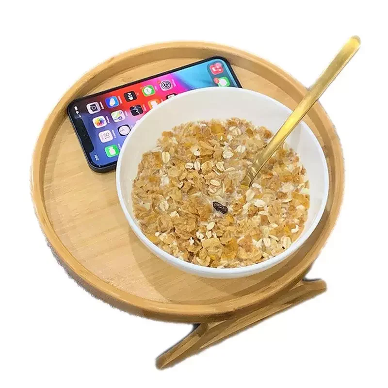 

Sofa Side Tables Tray Natural Wooden Sofa Armrest Clip-On Tray Sofa Arm Clip Table Armrest Tray Table For Eating And Drink