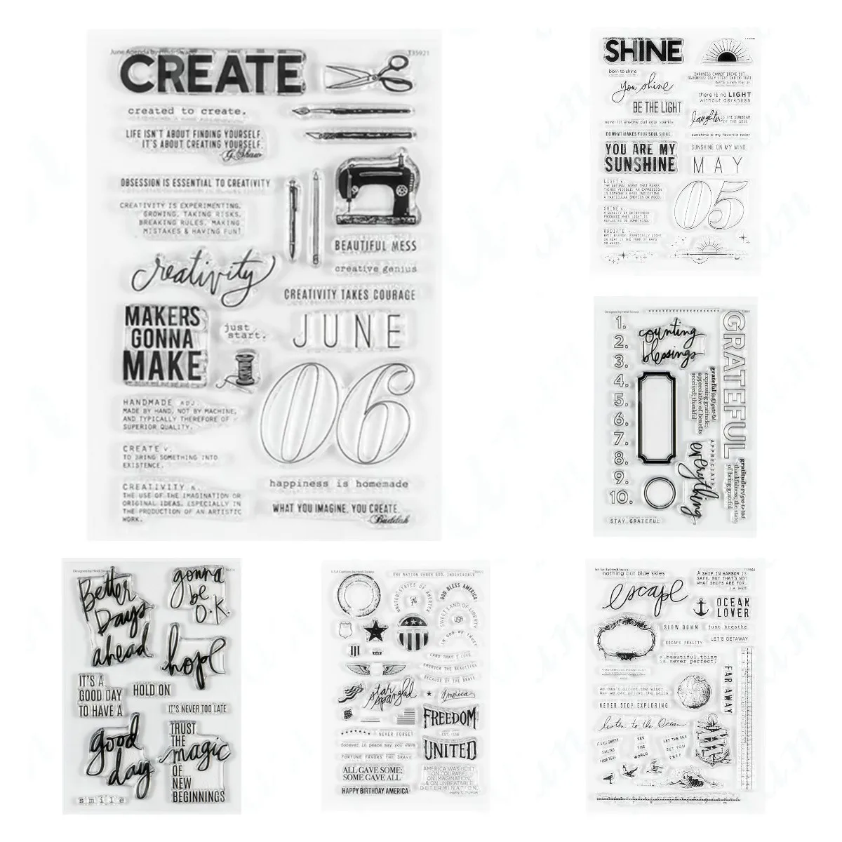 

Reusable Sentiment Clear Stamps Sets Handmade DIY Scrapbooking Diary Greeting Card Decoration Embossing Folders