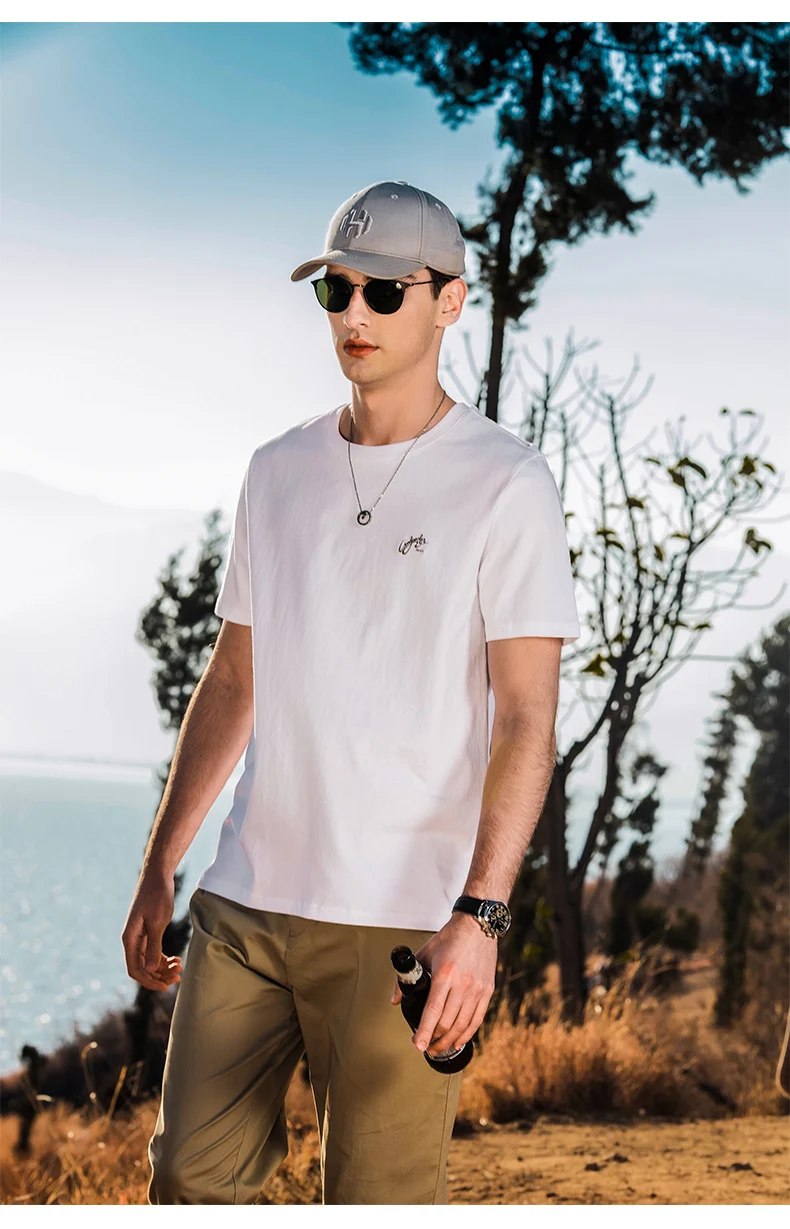 

Футболка Y0577 мужская с коротким рукавом, шикарная свободная хлопковая рубашка в стиле американской уличной моды, лето