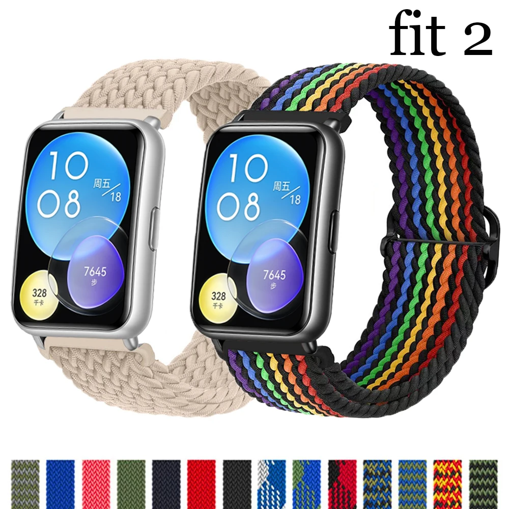 

Band for HUAWEI watch fit 2 strap accessories braided solo loop bracelet wristband replacement belt correa HUAWEI watch fit2
