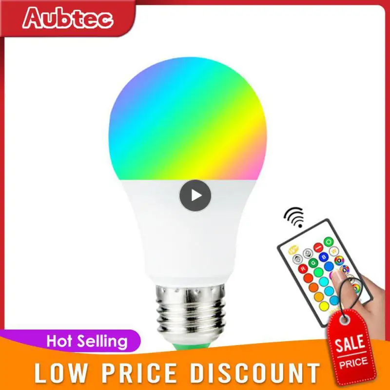 

1~10PCS Color Changing Convenient Energy Saving Rgb E27 Remote Control Bulb High Brightness Long Lifespan Smart Wireless Control