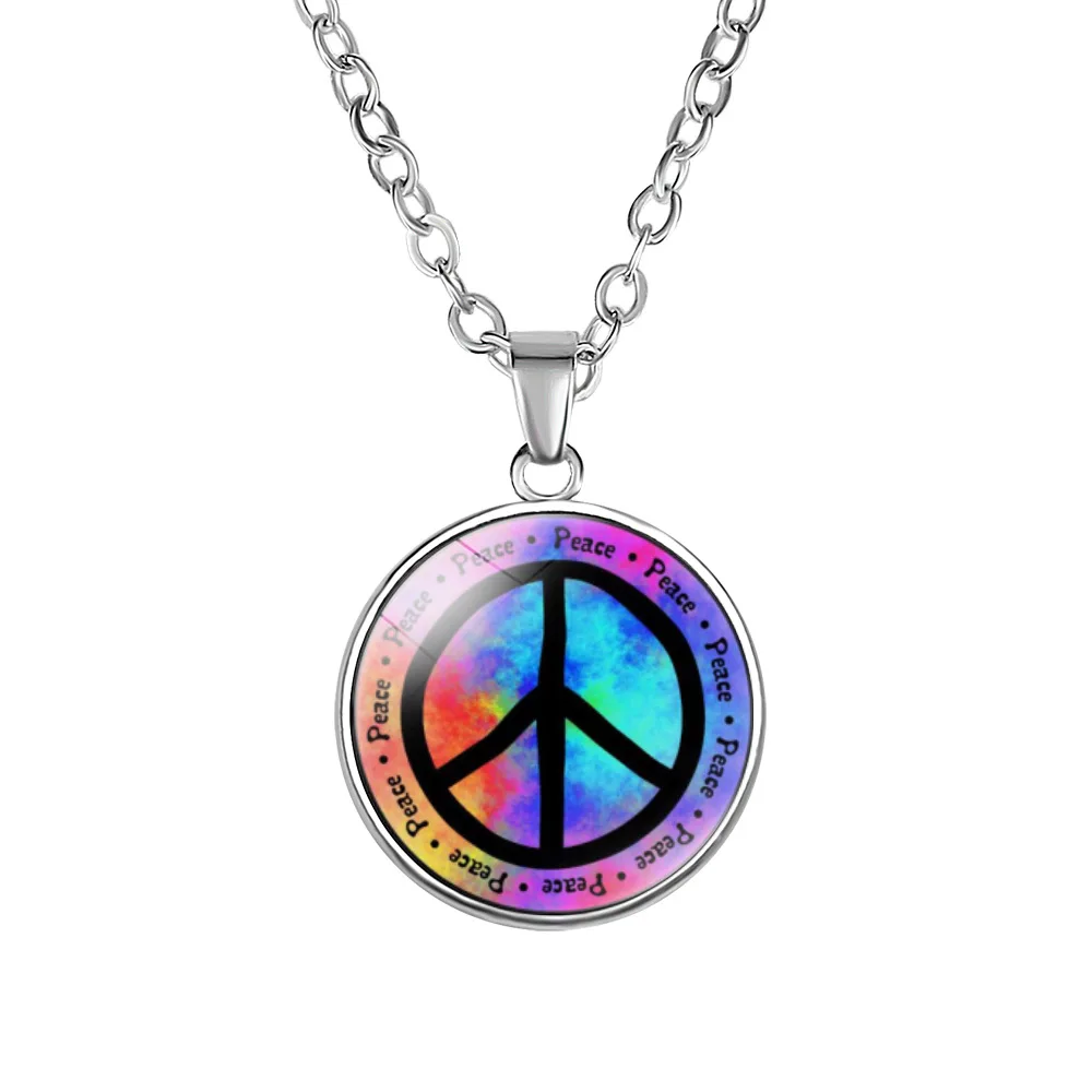 

Anti-War Peace Logo Necklace Pendant Chain Accessories