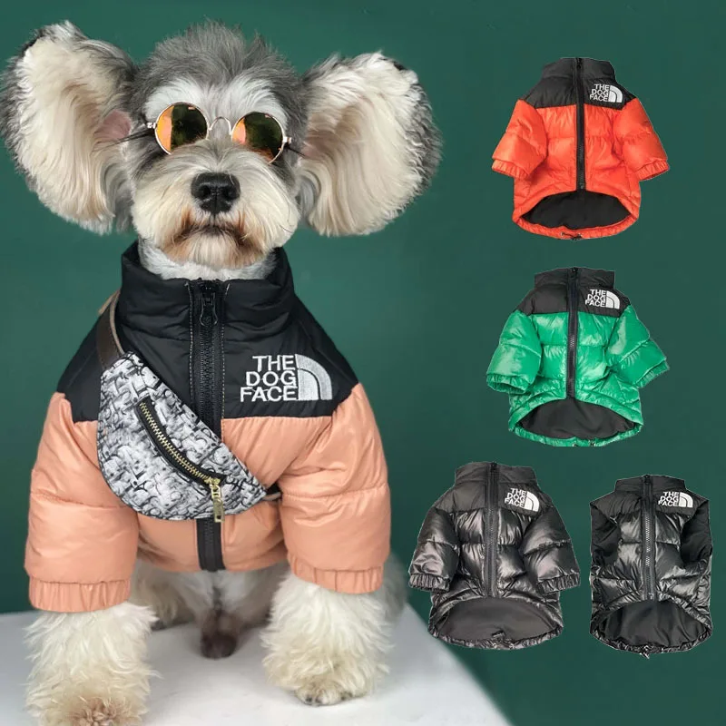 

Dog Face Winter Luxury Dog Clothes Fashion Winter Jacket Warm Coat Yorkshire Terrier Pug Chihuahua Puppy Vest Small Dog Clothes