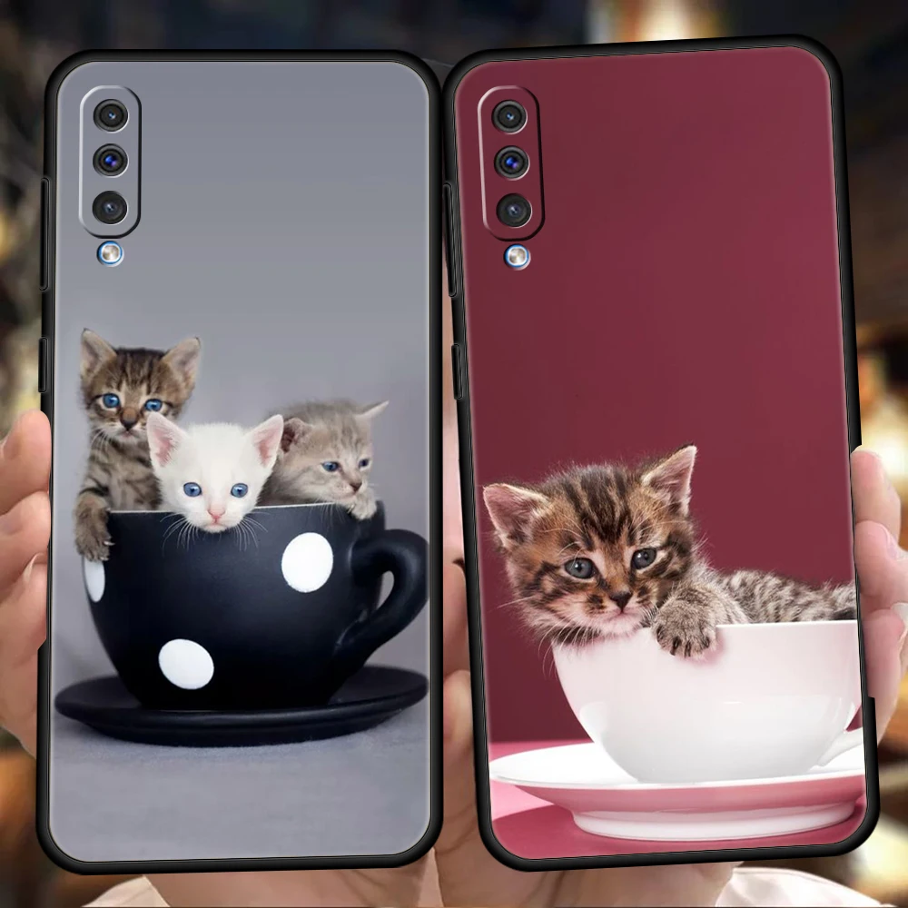

Cat Cute Kitten Catling Phone Case for Samsung Galaxy A12 A22 A10 A20 A30 A40 A42 A50 A52 M12 M22 M31 M32 Shockproof Soft Shell