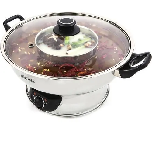 

Новинка®5 шт. Электрический горячий горшок Shabu, нержавеющая сталь