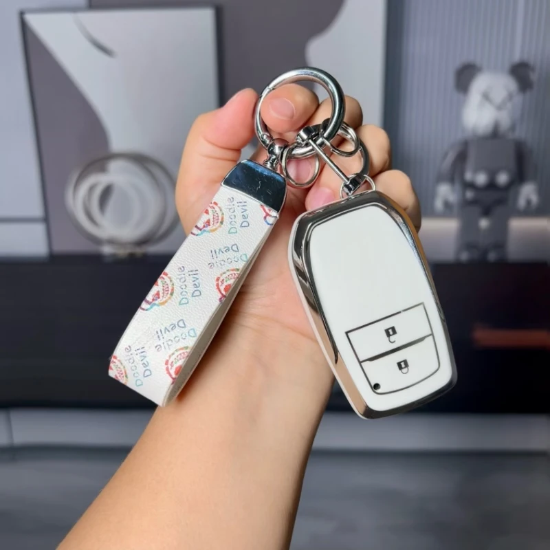 

Модный термополиуретановый мультяшный демон для Toyota, набор ключей для автомобиля, чехол с полным покрытием для Prius Camry RAV4, Пряжка CHR Land Cool Road Zeprado