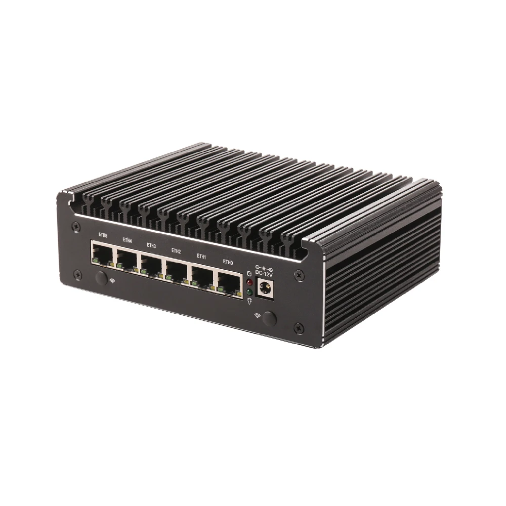 HUNSN устройство микро брандмауэра мини-ПК pFsense Mikrotik Intel N100 RS53 OPNsense VPN роутер ПК AES-NI