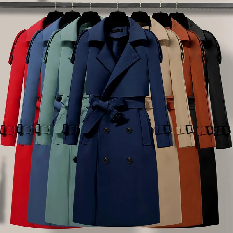 

Autumn And Winter Clothing Overcoat Women 's Trench Coat and Long Sections Korean Version of The Popular British-style Female