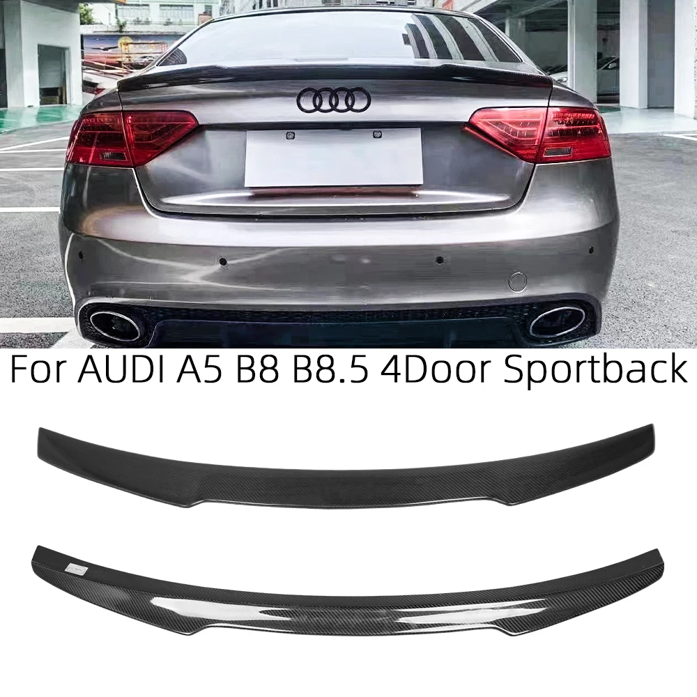 

For AUDI A5 B8 B8.5 4Door Sportback 8TA V Style Carbon fiber Rear Spoiler Trunk wing 2009-2017 FRP honeycomb Forged