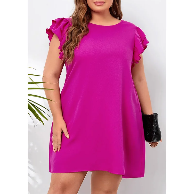 

Женское свободное платье с круглым вырезом, без рукавов