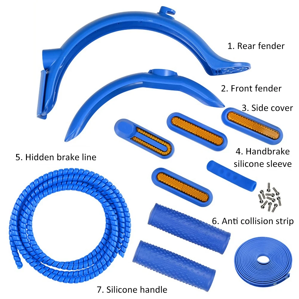 

Ручки для электрического скутера, насадка на крыло, для защиты от столкновений, для скутеров Xiaomi M365 Pro 2, голубого цвета