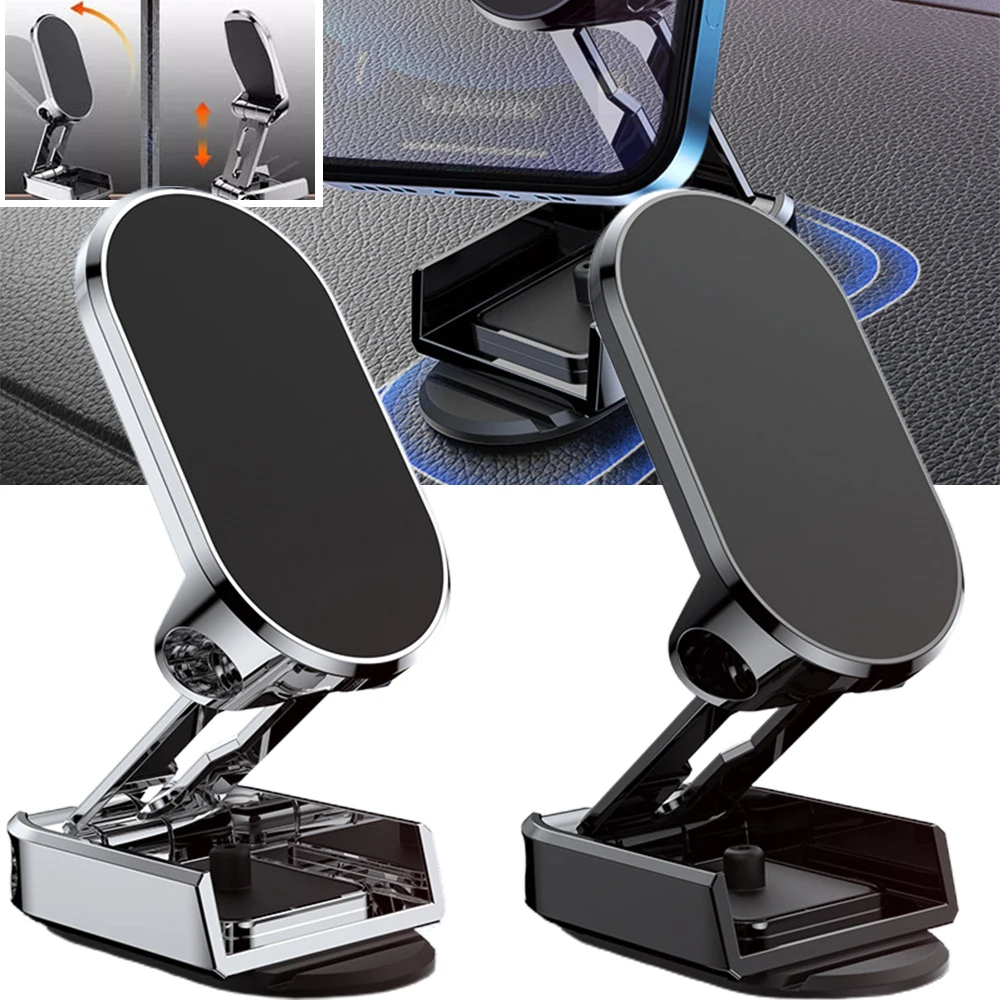 

2021 Strong Magnetic Folding Phone Holder 360° Rotation Car Phone Holder Cell Phone Automobile Cradles For Car Car Phone Mount