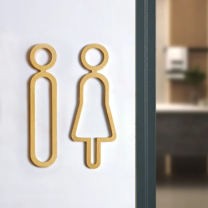 

Металлическая табличка для туалета Black Gold