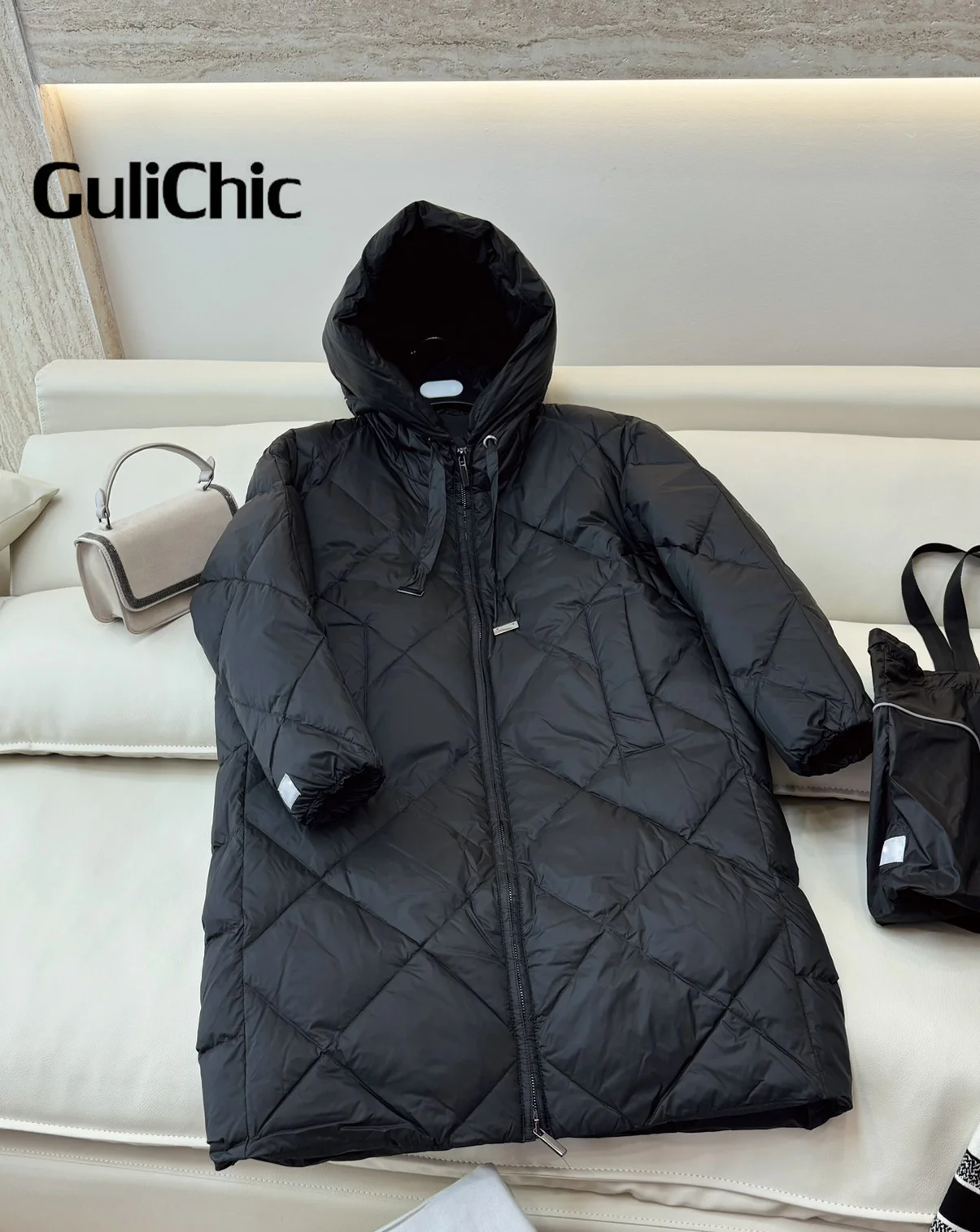 9 13 GuliChic 2024 новые женские модные толстые теплые парки из 90% белого гусиного пуха с
