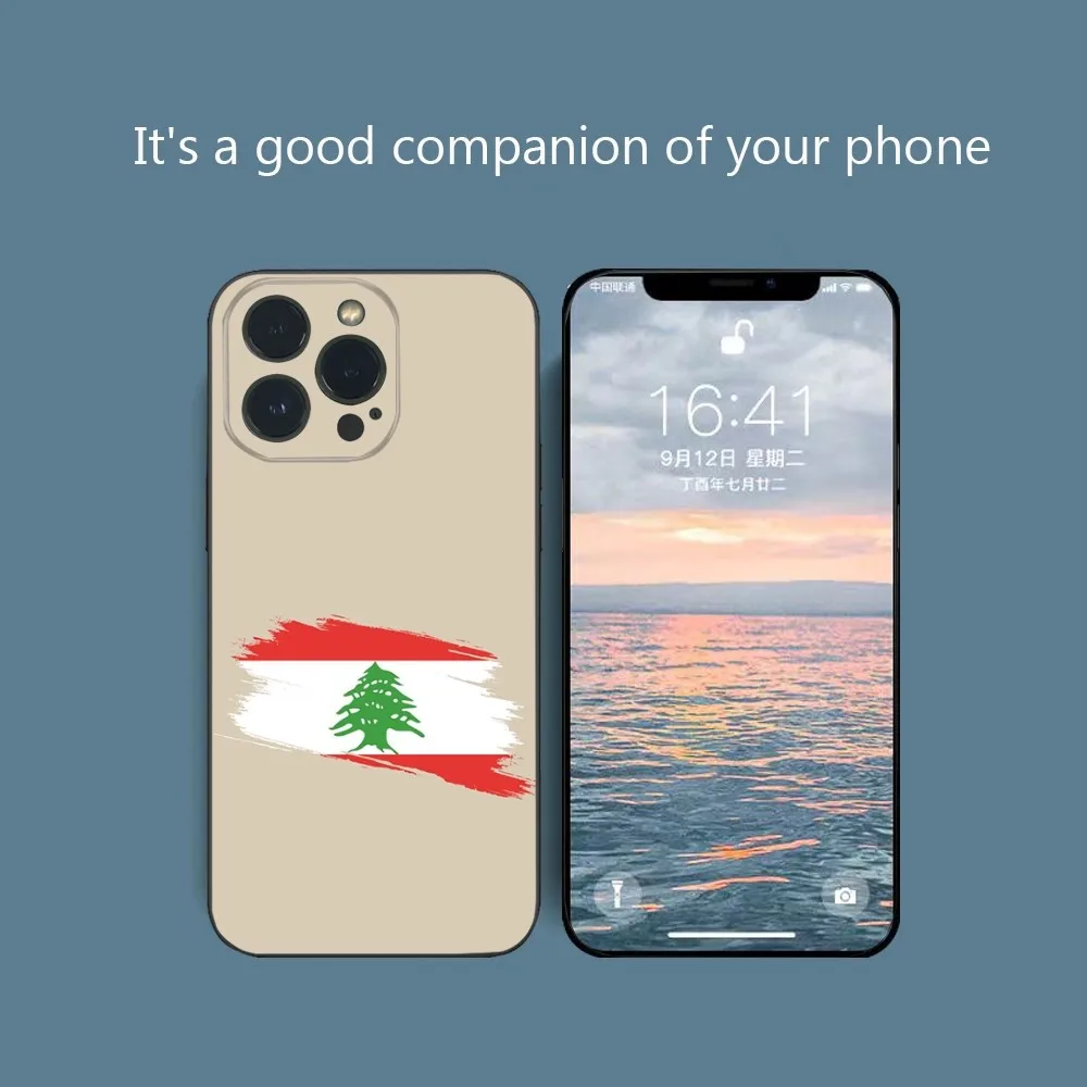 Lebanese flag map passport Phone Case For iPhone16 15 14 13 12 Mini 11 Pro XS Max X XR SE5 6 7 8 Plus Soft Silicone Cover