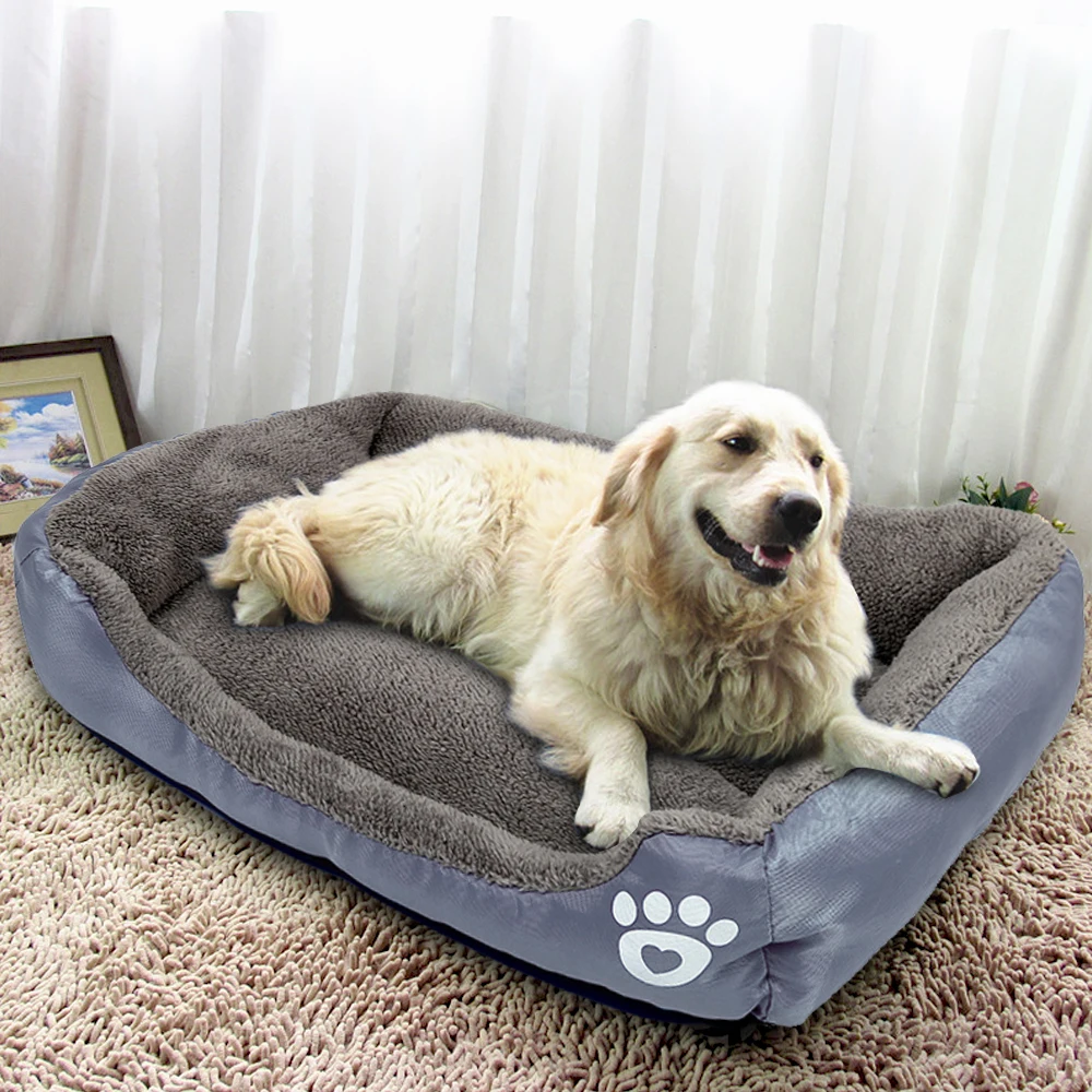 

Pet Sofa Dog Bed Soft Fleece Warm Dog House Waterproof Bottom For Small Medium Large Dogs Cats Beds House S-2XL