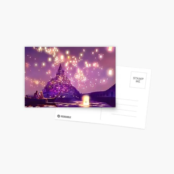 

Glowing Castle Print Postcard Bedroom Indoor Album Aesthetic Modern Decor Fashion Cartoon Gift Photocard Boys Memory Hoom Photo