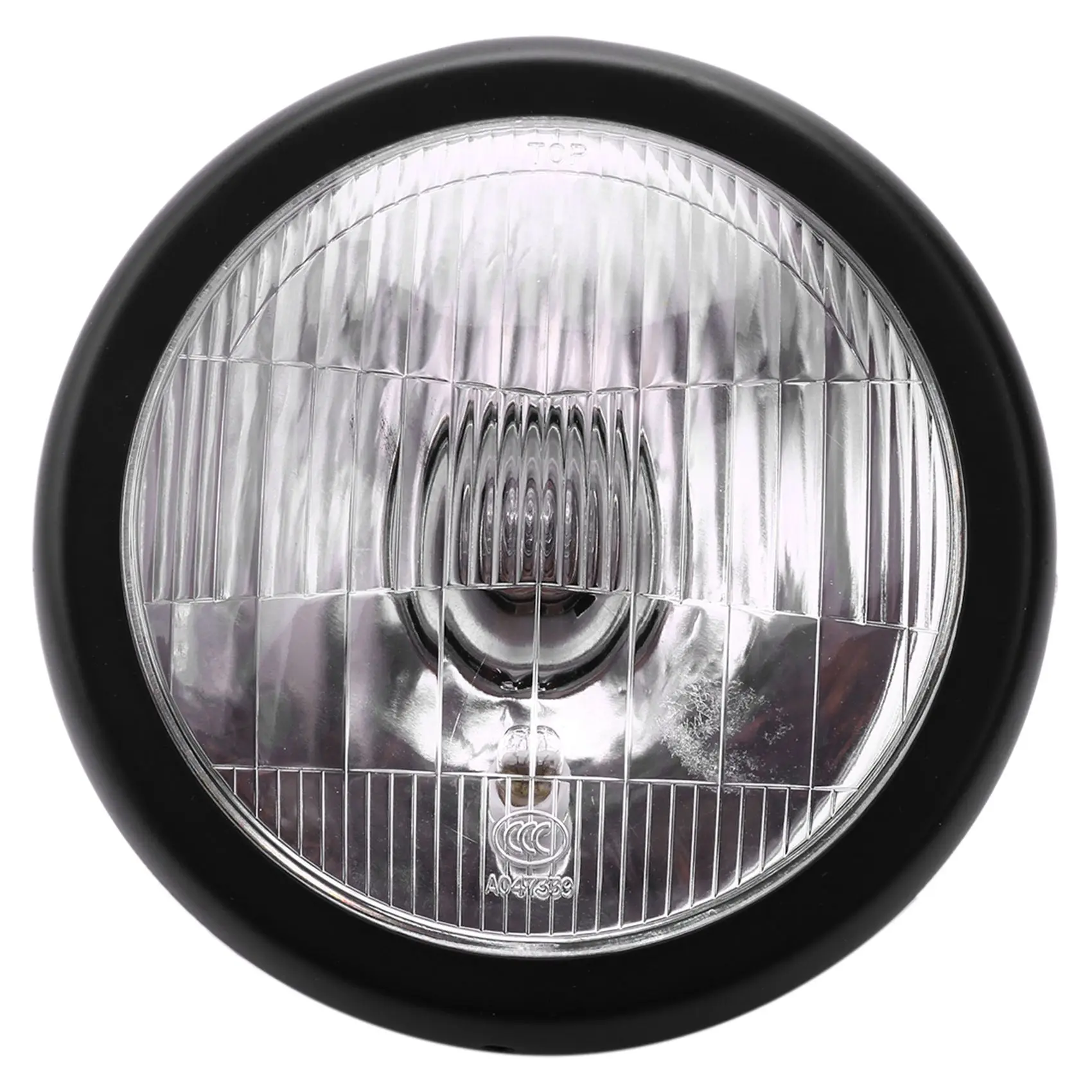 Новая мотоциклетная черная металлическая галогенная передняя фара в стиле ретро
