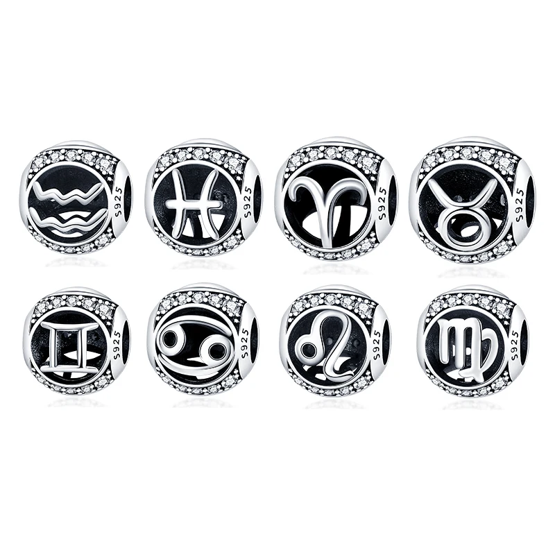 Женский браслет из серебра 925 пробы с 12 созвездиями