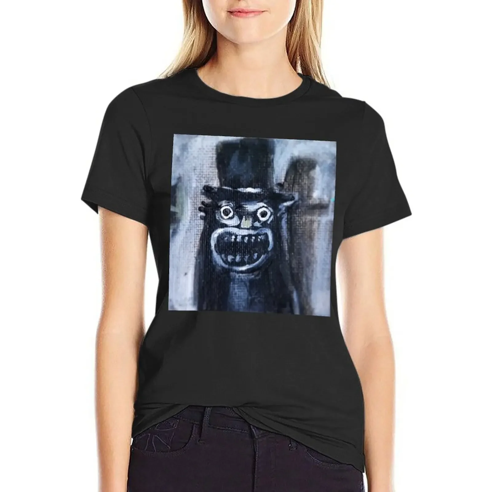 Футболка Babadook корейская модная женская милая футболка летняя одежда для женщин