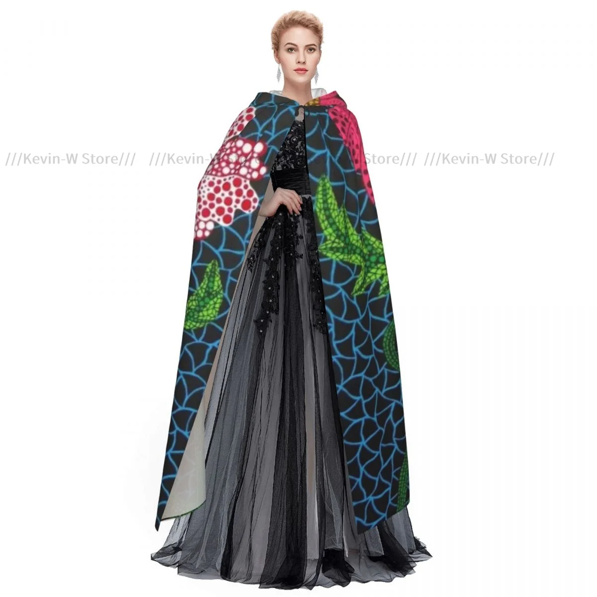 Женская накидка с капюшоном цветок кусама средневековый костюм ведьма вампир