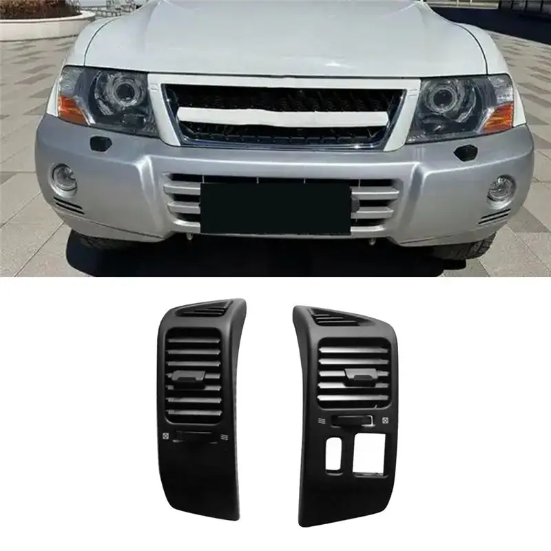 Фото Левая+правая решетка воздуховода кондиционера для Mitsubishi Pajero 00-06 LHD, центральная панель управления кондиционером - N29R №2