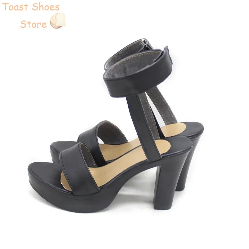 Mashiro Обувь для косплея Vtuber из искусственной кожи Хэллоуин Карнавальные ботинки