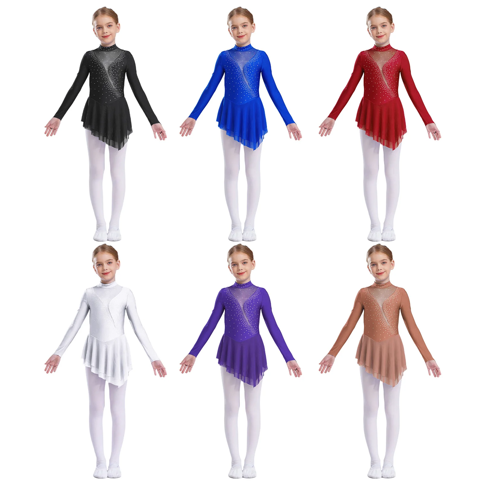 Детский костюм для фигурного катания девочек современное лирическое