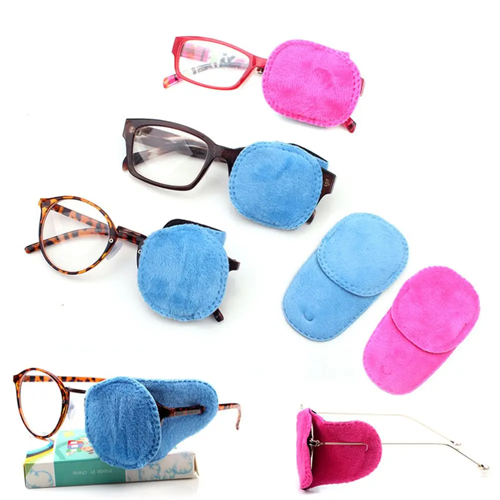 

New Universal Blackout Velvet Washable Kids Amblyopia Pirate Blindfold Squint Single Eye Mask