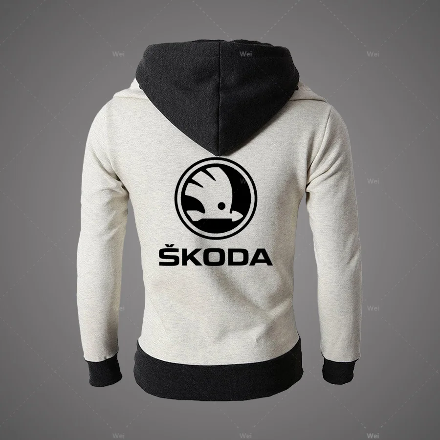 Новинка мужская одежда Skoda повседневные мужские куртки флисовые теплые