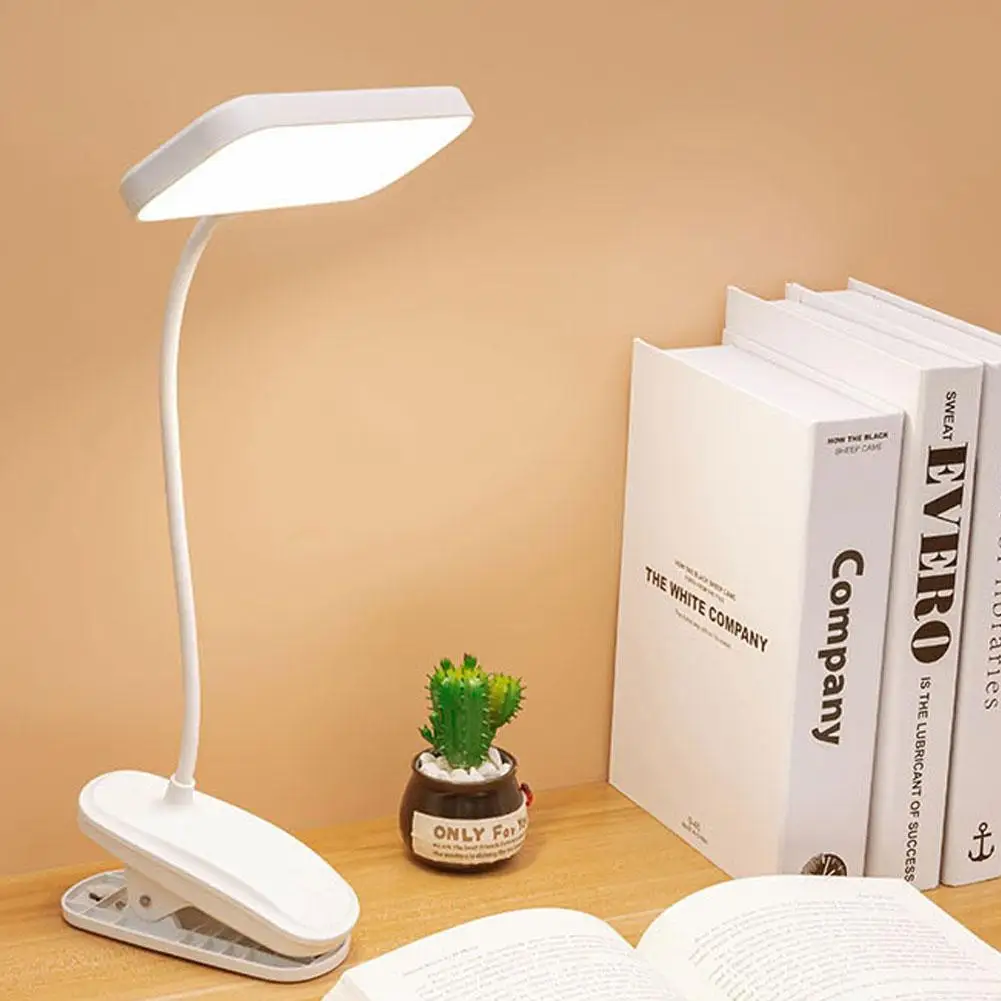 

Bedside Modes Rechargeable Desk Lamp 360° Dimming Study Flexible For Table Light Night 3 Reading With Clip Office Led Work Lamp