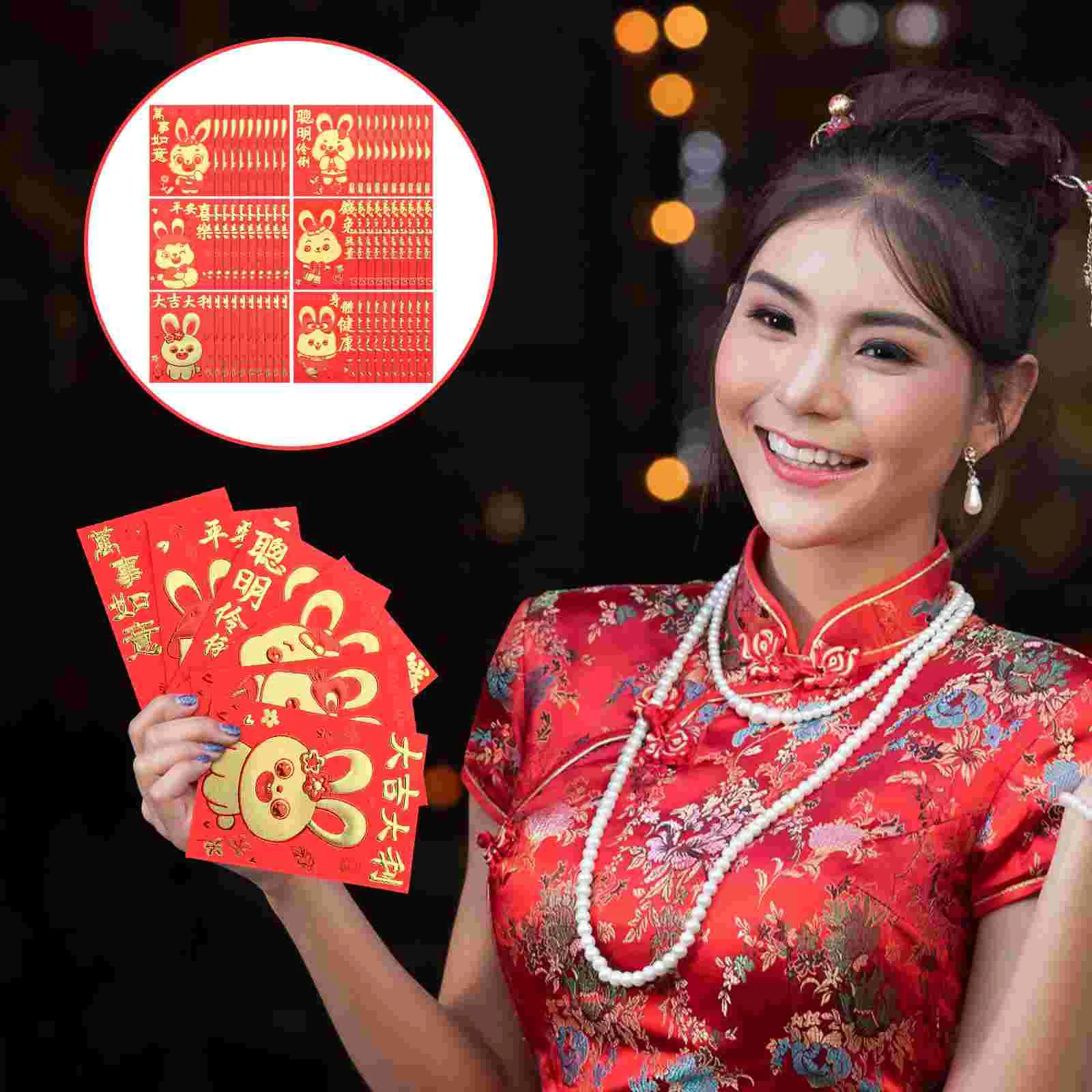 

Red Year New Rabbit Packet Envelopes Chinese Envelope Money Giftmini Bao Hong Packets Festivalthe Zodiac Supplies Hongbao Spring