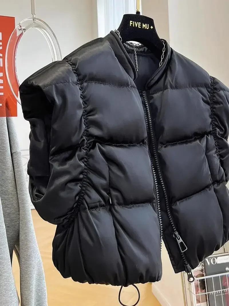 Новая популярная хлопковая куртка на белом утином пуху в жилетке женские куртки