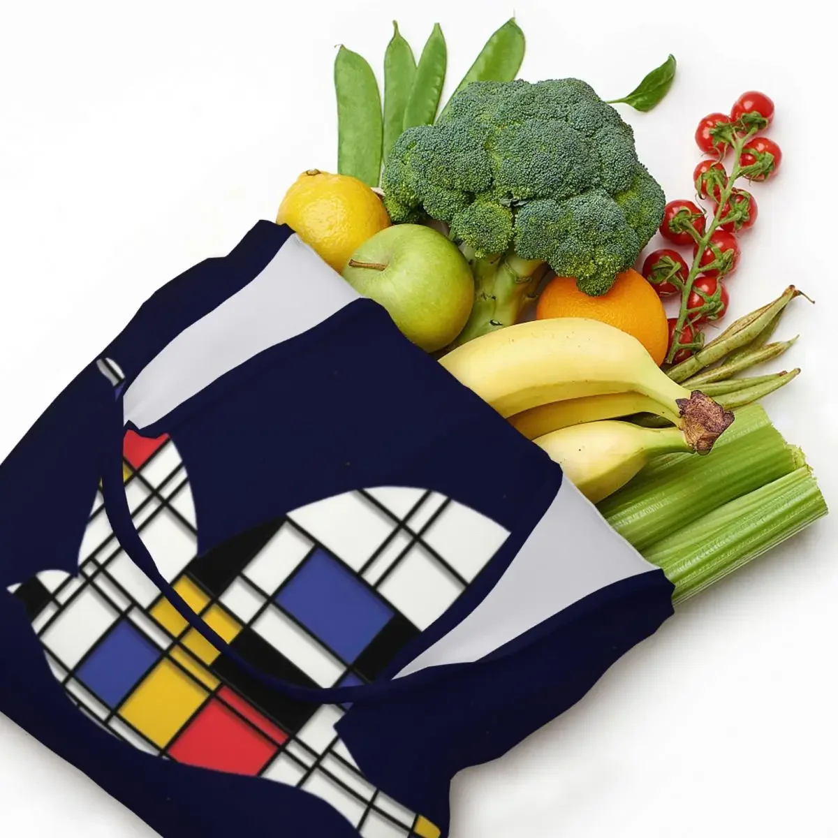 Изготовленные на заказ сумки-тоут для покупок When Mondrian встречает рене Магритта