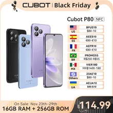 Cubot P80, 2023 New Global Version Smartphone, 8GB RAM, 256GB ROM, NFC, 6.583 Inch FHD+ Screen, 48MP+24MP, Android 13, 5200mAh