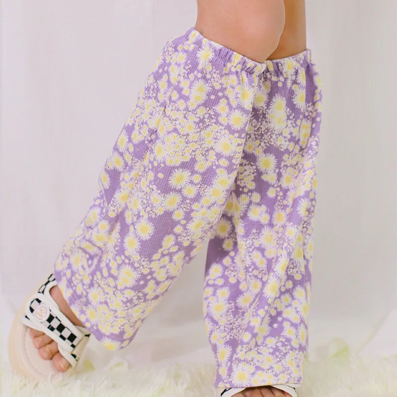 Summer Fall Daisy Calf Long Woman Socks Mori Girl Japanese Fashion Purple Novelty Hosiery Lolita JK Kawaii High Knew Socks Funny