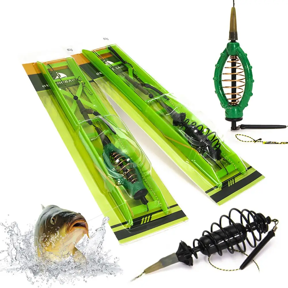 

Hot Float Anti Winding Fishing Set Carbon Steel Fishing Bait Cage String Hook Line Group Feeder Sinker