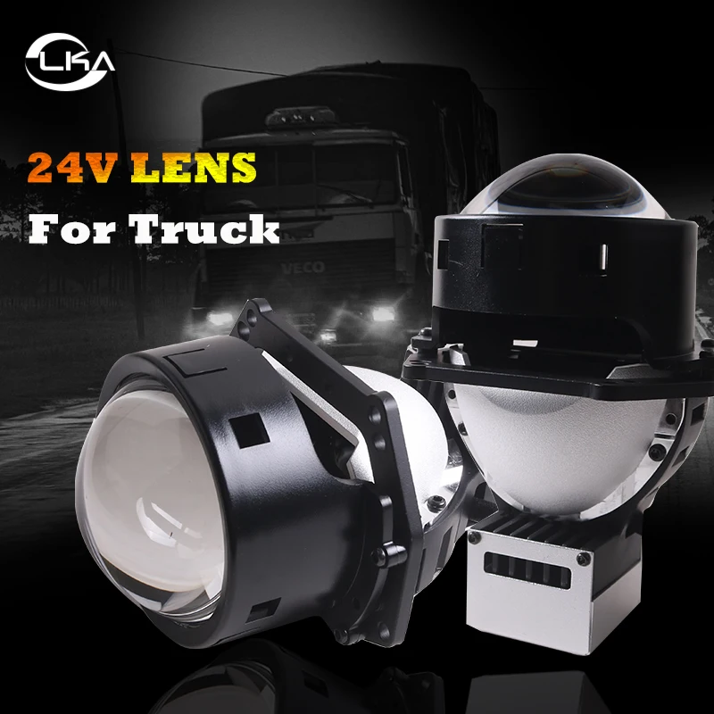

LKA 24V 12V BI светодиодный Lense для грузовиков, автомобильный проектор, дневные глаза ангела с Hella 3r G5 frame 6000k 16800Lux