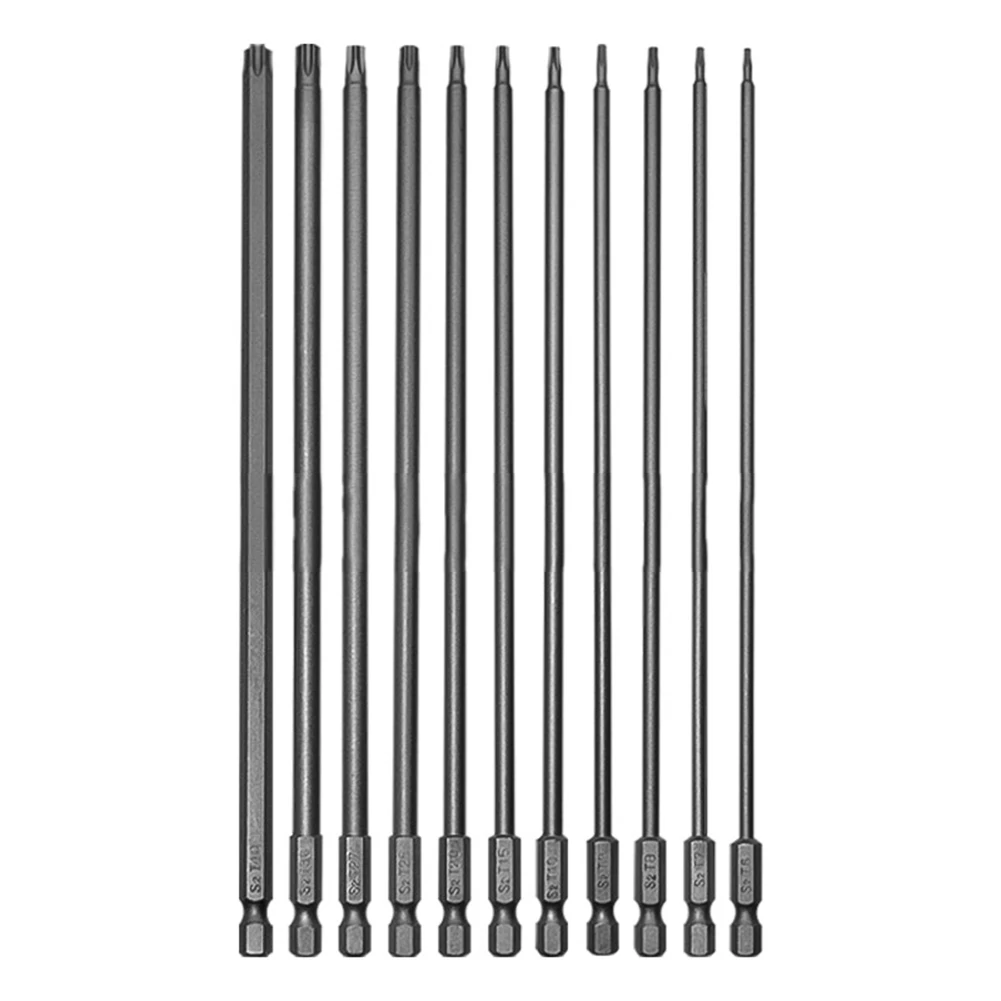 11 шт. 75 мм набор сверл с головкой Torx стальной магнитный бит T6-T40 1/4 дюйма