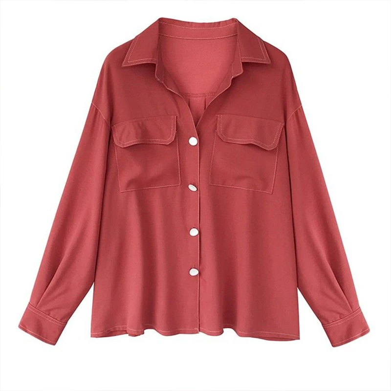 Женская шифоновая рубашка свободная уникальная Свободная в Корейском стиле