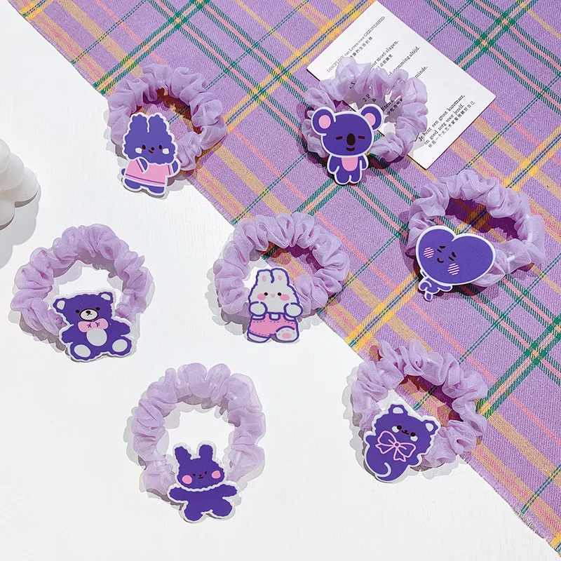 

Cute Cartoon Ponytails Rubber Bands Toddler Girls Hair Accessories Elastic Hair Bands Kids Hair Grips Hair Wear Hair Ties