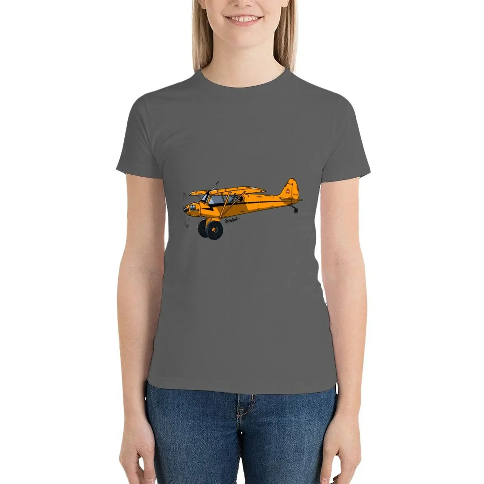 Футболка J3 Piper Cub N8183L футболка с коротким рукавом аниме одежда милая женская