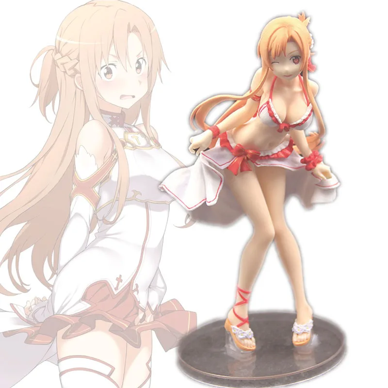 

Красивая девушка серия AsunaYuuki стоячий купальник 1/7 ПВХ 21 см фигурка Аниме Сексуальная Коллекционная модель кукла игрушка стол орнамент пода...