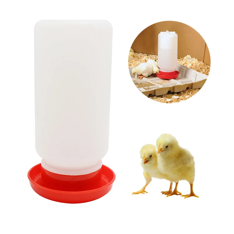 1 Pc Chick Drinking Bucket Chicken Water Feeder Bowls Bird Durable Waterer Poultry Drinker Bottle Chicken Coop Drinking Buckets