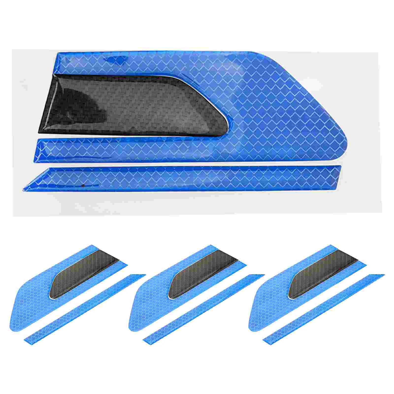 

4 Pcs Car Reflective Stickers Portable Tire Decorative Decoration Removable Imitation Carbon Fiber Anti-collision Strips