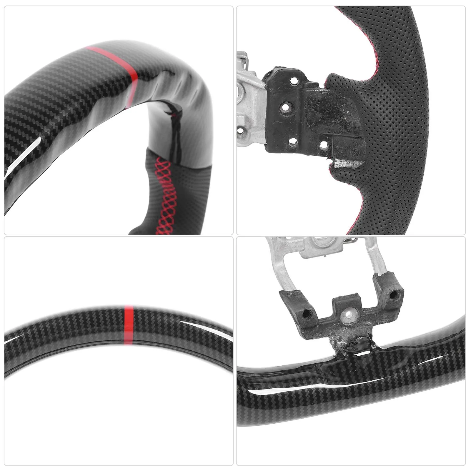 Гоночный руль Hydro Dip Carbon Look перфорированная кожаная замена рулевого колеса для WRX