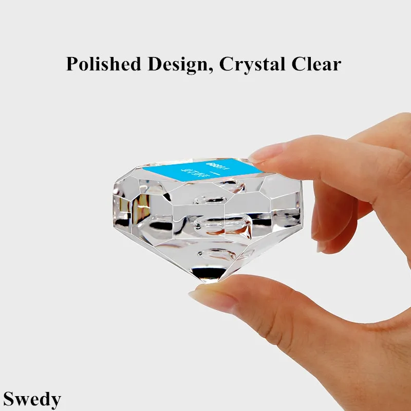 30x30 мм Настольный акриловый мини-держатель для карт со стразами |