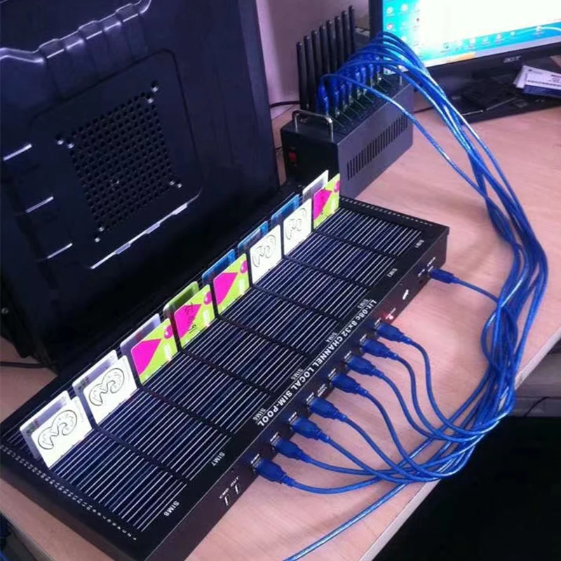 8-портовый модем Factory 256 sim pool работает