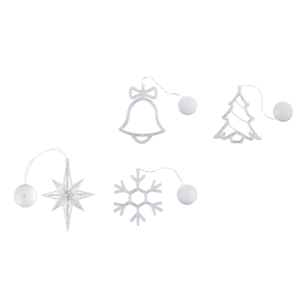 

4 шт., декоративная Рождественская гирлянда со снежинками